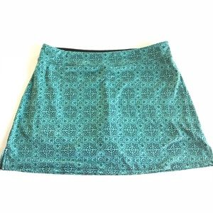 Tranquillity Skort sz XL Teal Black Pattern
